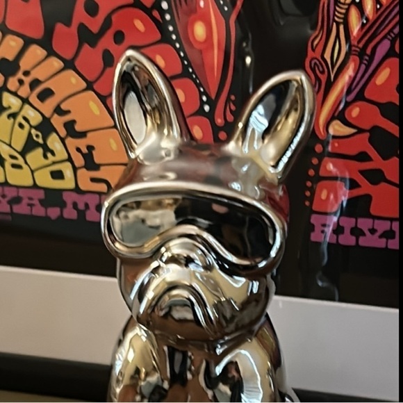 SEND IT French Bulldog Dog Modern Chrome High End Decor Ski Goggles Ski Patrol - Picture 14 of 16